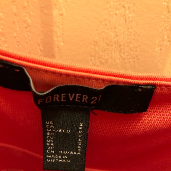 3/20 Forever 21 Orange Dress size Small (fits xs) - Picture 2 of 2